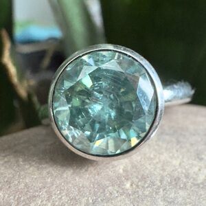 4-5ct blue Moissanite Ring